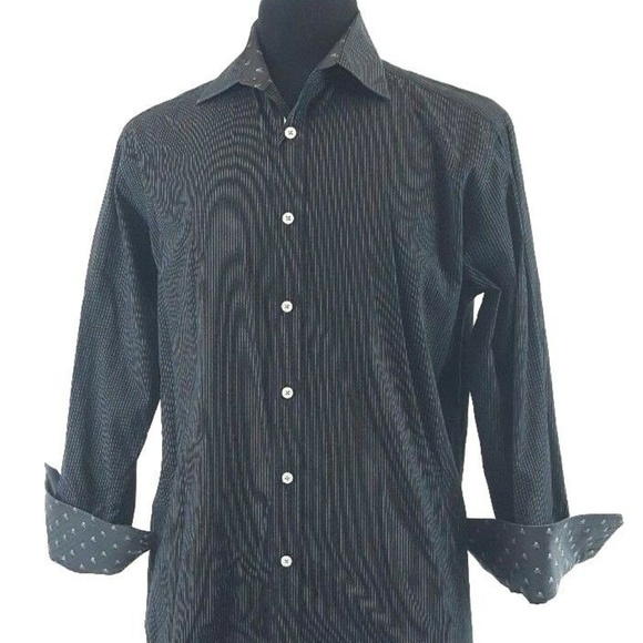 English Laundry Shirts English Laundry Black White Striped Shirt
